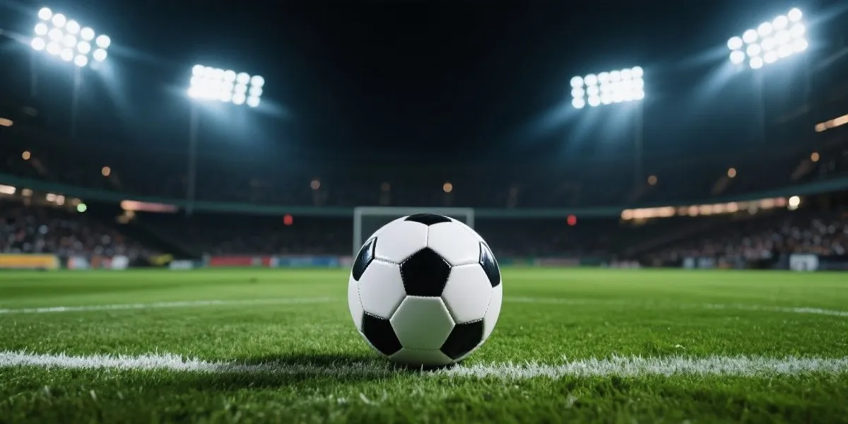 世界杯足球与球场氛围图