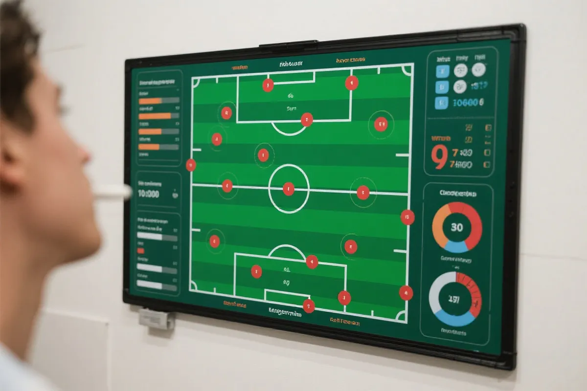 战术板与数据示意图