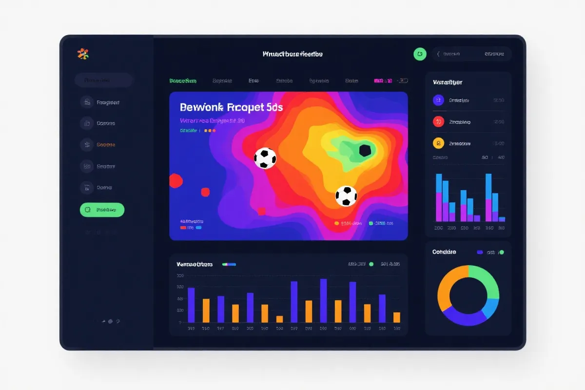 足球数据图表与热力图